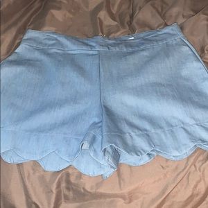 Blue fish scale boutique shorts